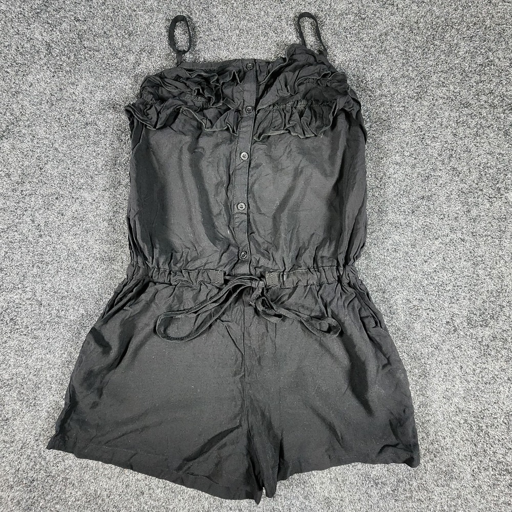 FCNY Shorts Romper‎ Jumper One Piece Women's Size Small Black Summer